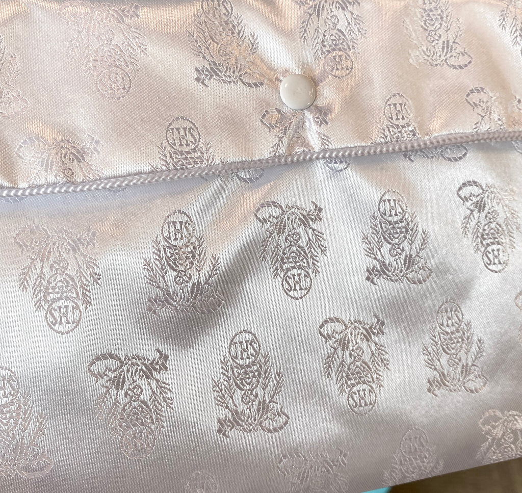 White Satin Purse Crossroads Collective