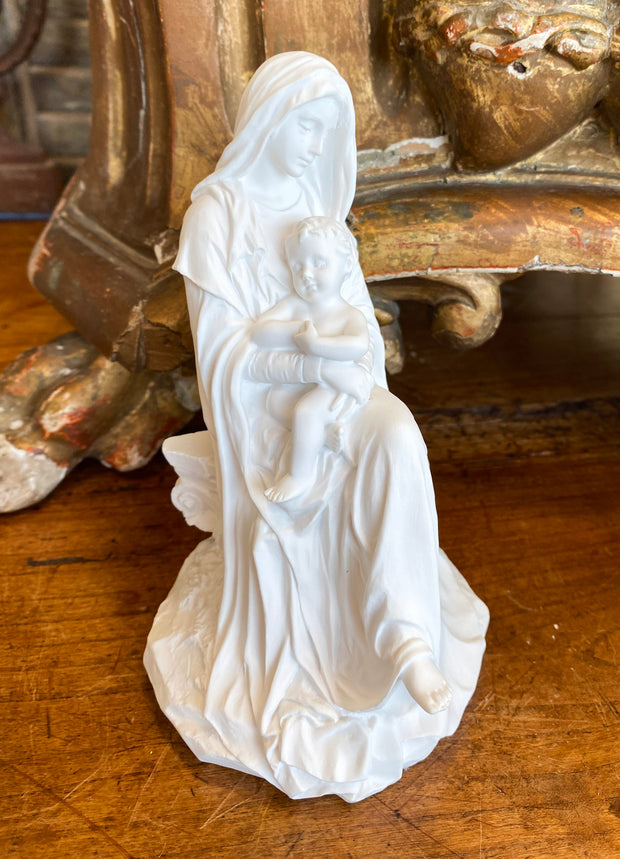 Madonna and Child White Statue 6" Sculptures & Statues Crossroads Collective
