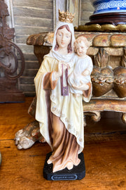Our Lady of Mt. Carmel Hand-Painted 10" Sculptures & Statues Crossroads Collective
