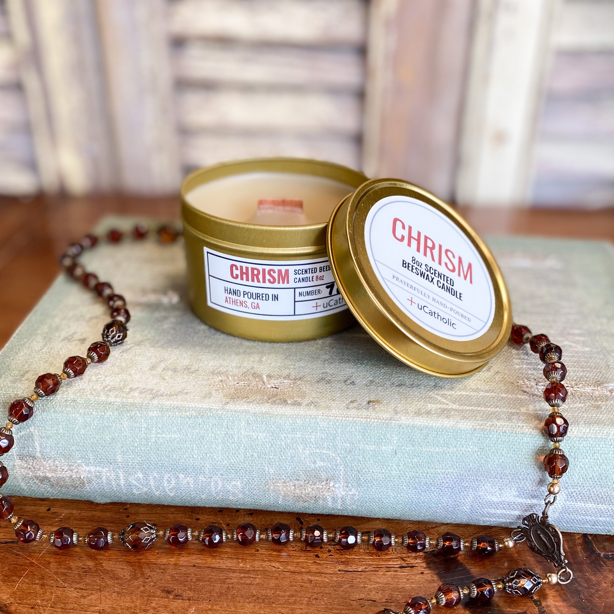 Chrism Beeswax Candle Crossroads Collective