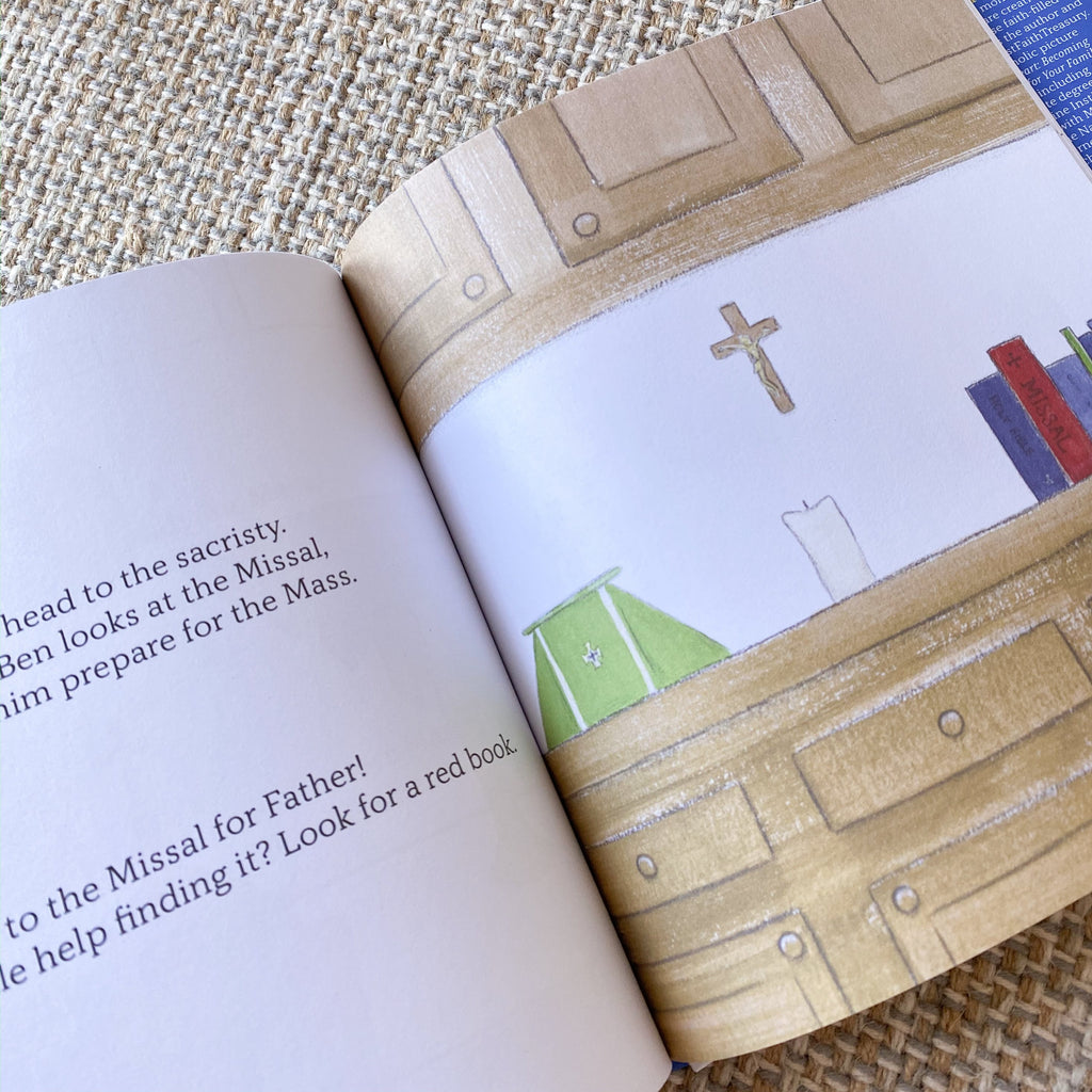 Father Ben Gets Ready for Mass Children's books Crossroads Collective