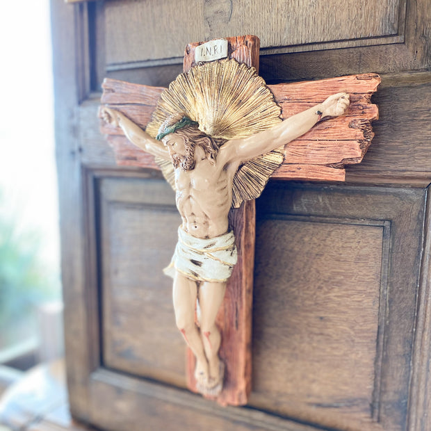 Hand-painted Eucharistic Crucifix 13in. Home & Decor Crossroads Collective