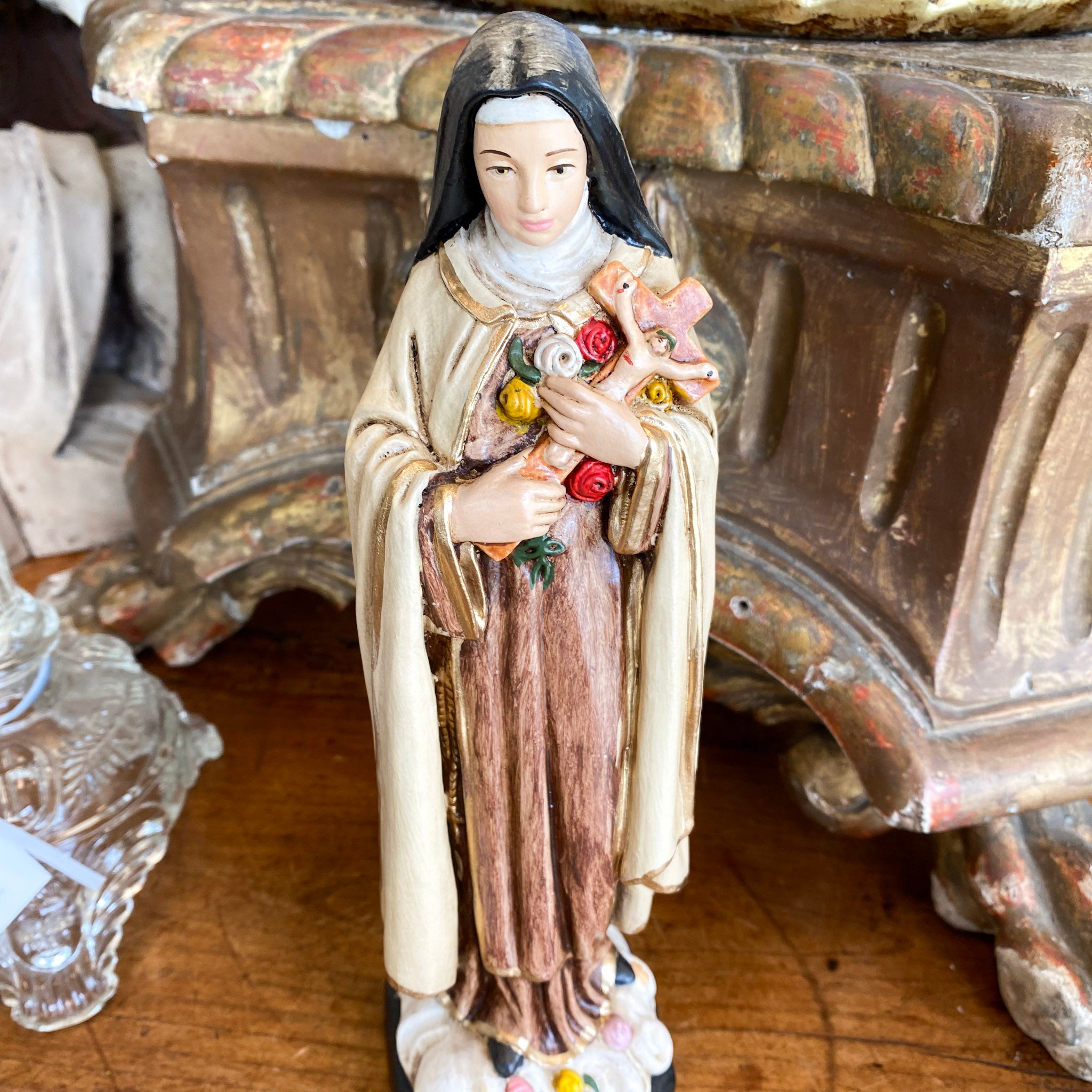 St. Therese 10.5" Statue Sculptures & Statues Crossroads Collective