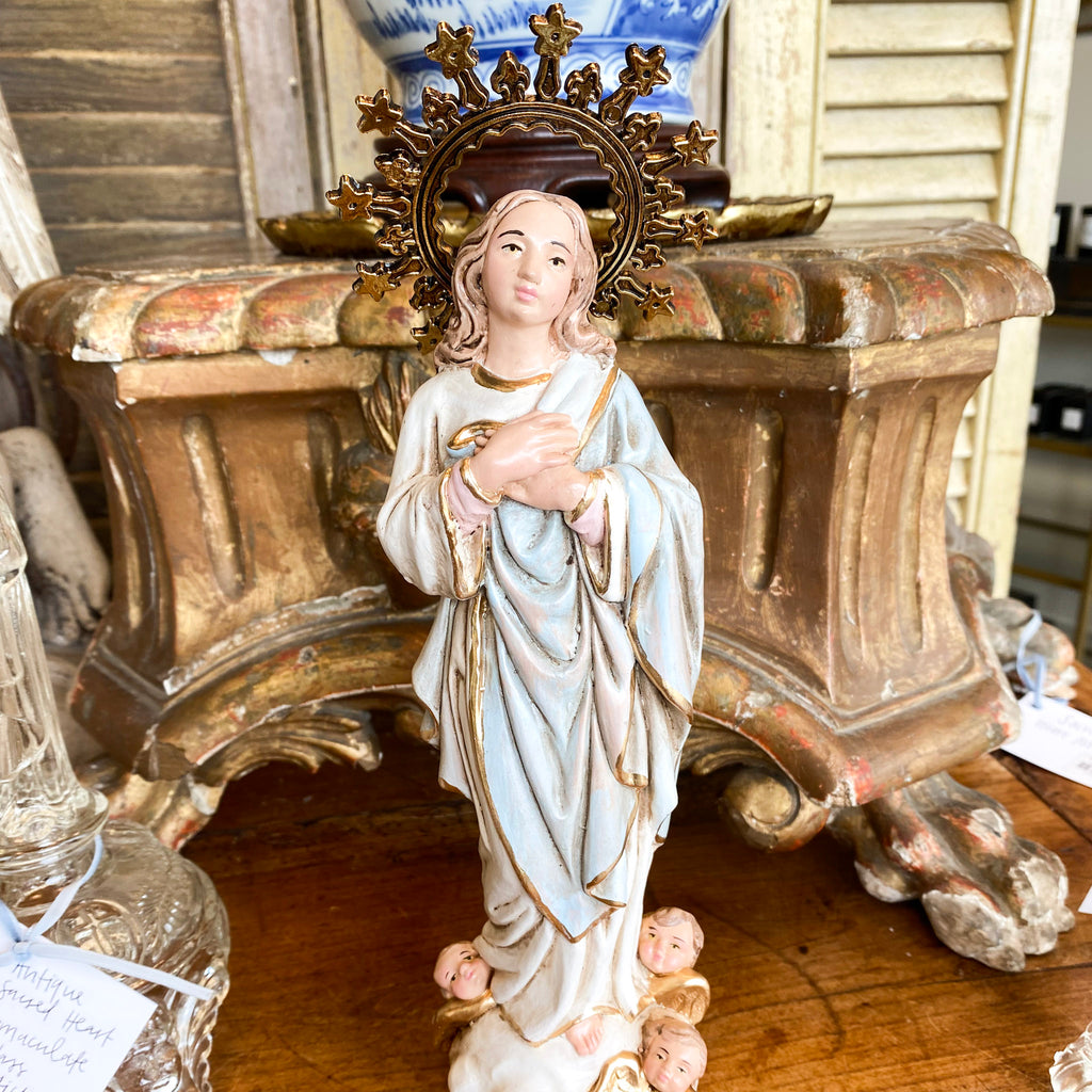 Immaculate Conception Statue, 11.25" Sculptures & Statues Crossroads Collective