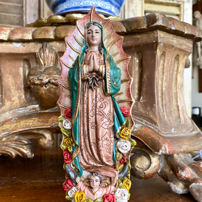 Our Lady of Guadalupe Rose Sculptures & Statues Crossroads Collective