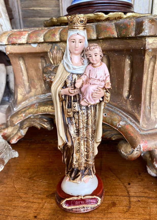 Our Lady of Carmel 9.5" statue Sculptures & Statues Crossroads Collective