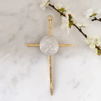 Boy or Girl Gold Leaf Cross by JJ Designs Home & Decor Crossroads Collective