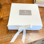 Ivory Sacrament Keepsake Box with Ribbon