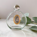 Glass Holy Water Bottle with Our Lady of Guadalupe Medal Holy Water Bottle Crossroads Collective