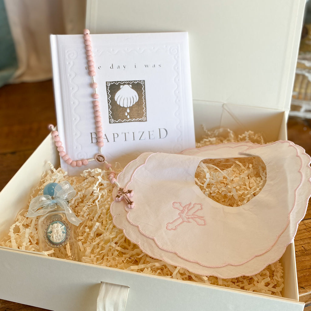 Ivory Sacrament Keepsake Box with Ribbon