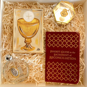 Ivory Sacrament Keepsake Box with Ribbon