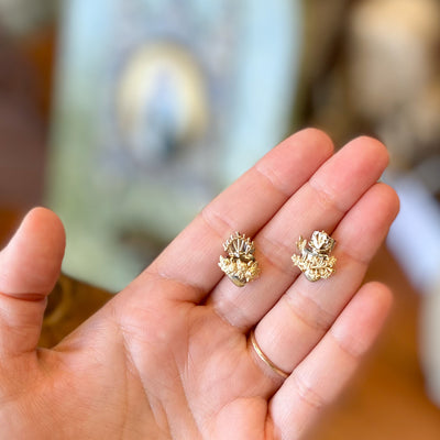 Immaculate Heart of Mary & Most Chaste Heart of St. Joseph Earrings