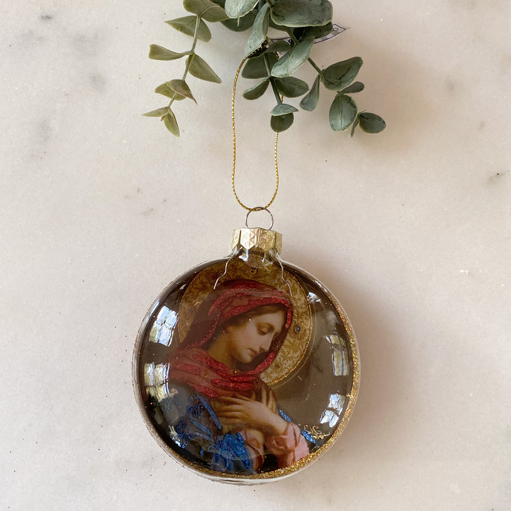Madonna Medallion Ornament Christmas Crossroads Collective