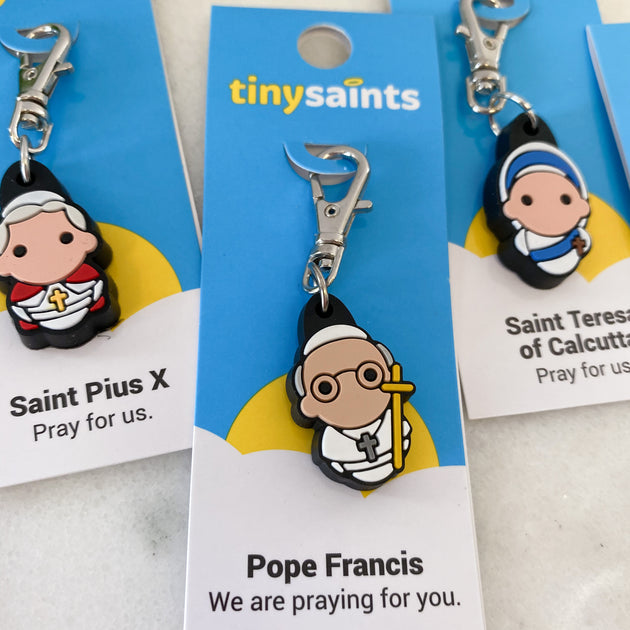 Tiny Saint Charms – Saint Andrew Rubber Charm | Collectible Saint Charm For Keys, Bracelets, Gifts (Saints A-F Series)