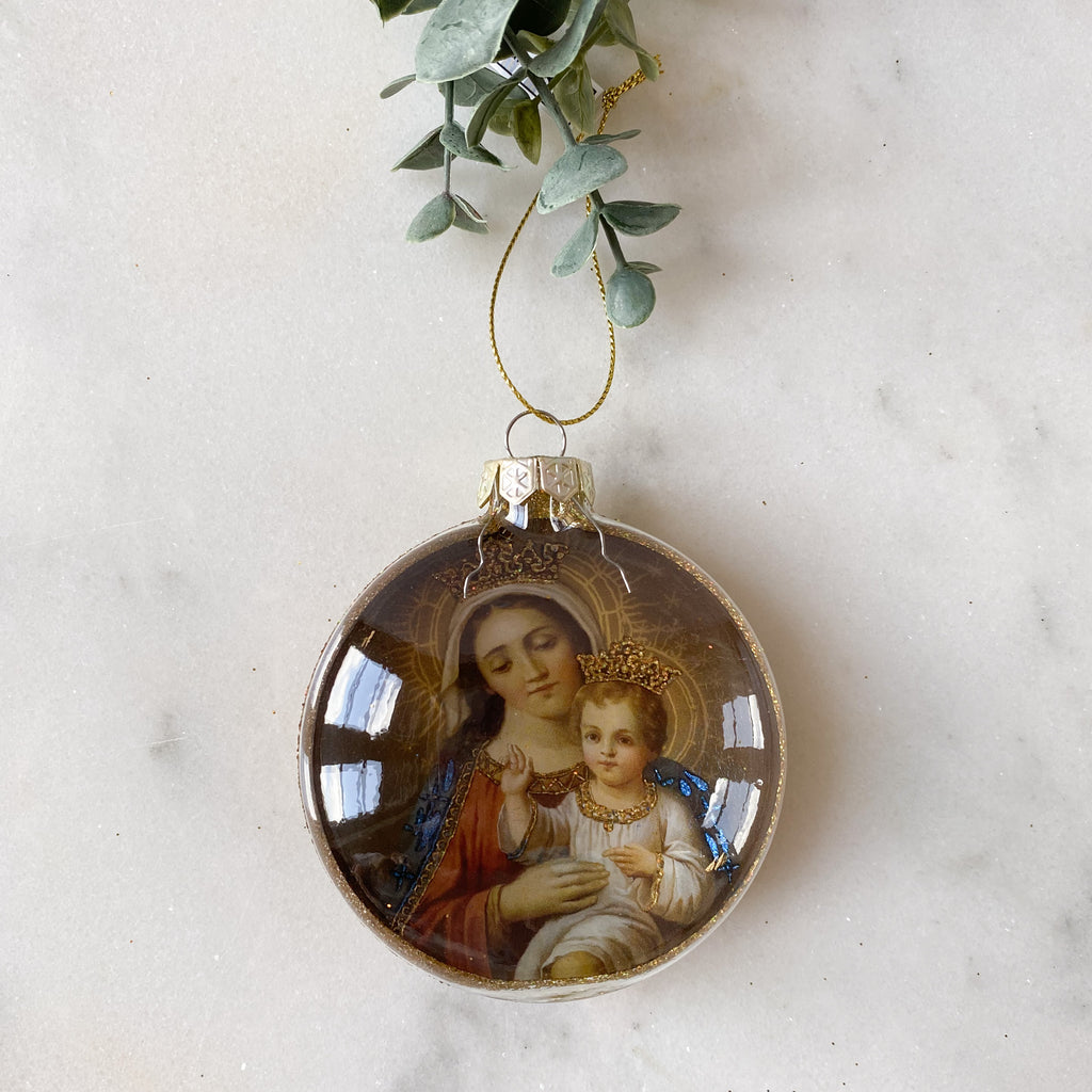 Madonna Medallion Ornament Christmas Crossroads Collective