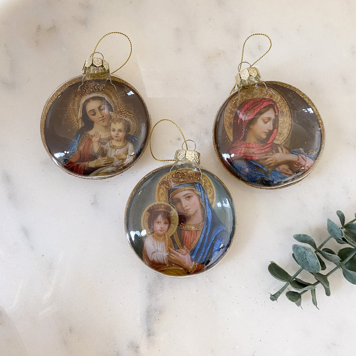 Madonna Medallion Ornament Christmas Crossroads Collective