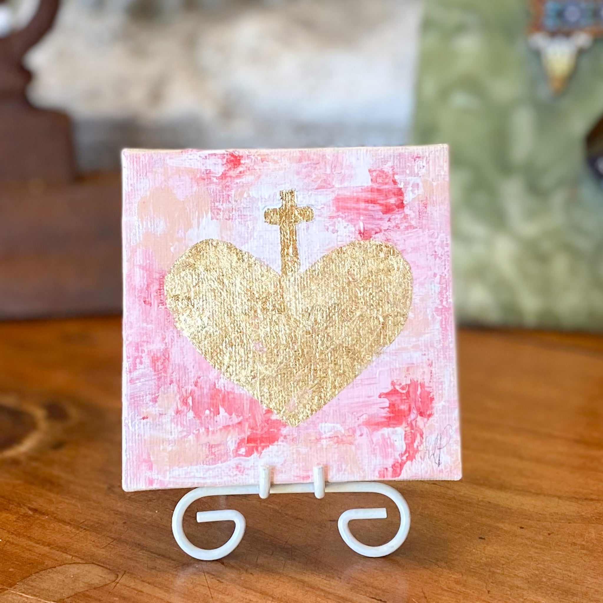4x4 Holiday Gold-Leaf Canvases