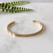 Bee Still Designs Inspirational Quote Cuff Bracelets Crossroads Collective