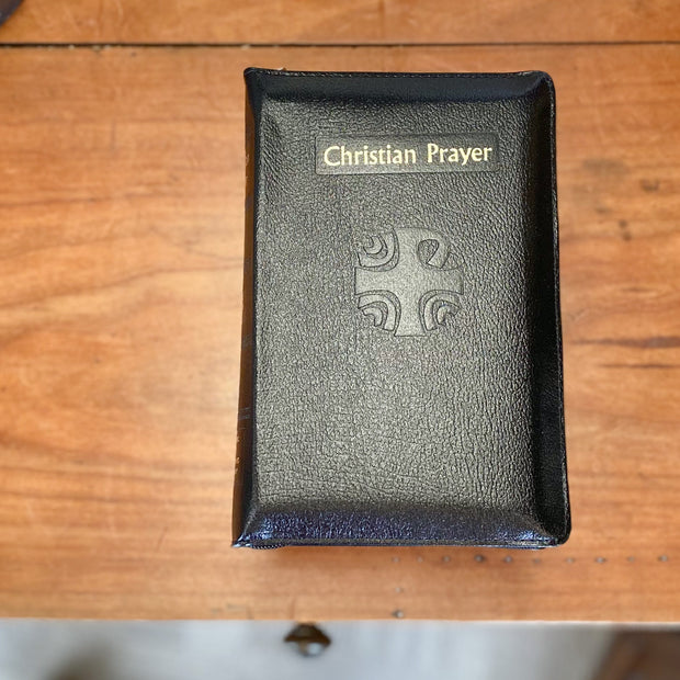 Christian Prayer, Black Leather with Zipper