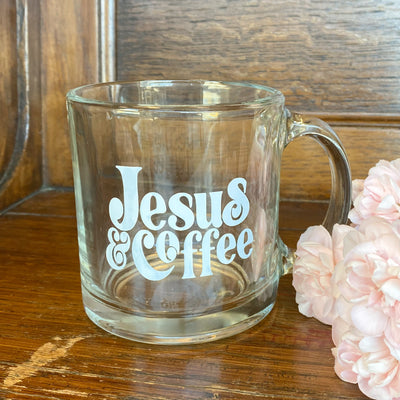 Jesus & Coffee Glass Mug