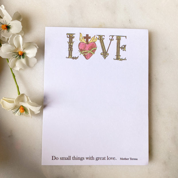 Love: Do Small Things Notepads Set of 5 Stationary & Paper Products Crossroads Collective
