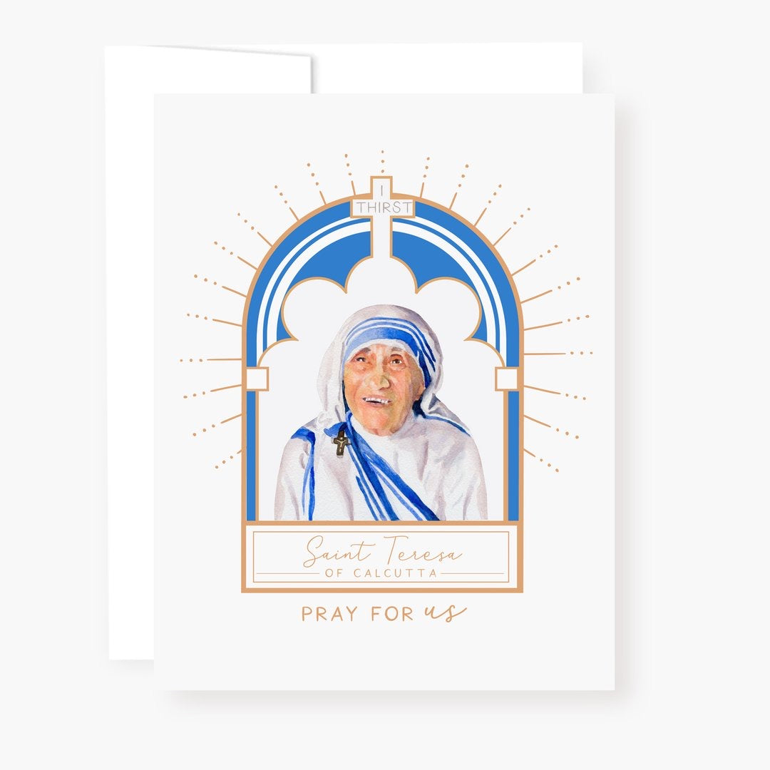 St. Teresa of Calcutta Novena Card White Cards Crossroads Collective