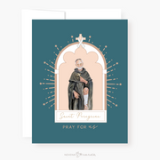 St. Peregrine Novena Card Blue Green Cards Crossroads Collective