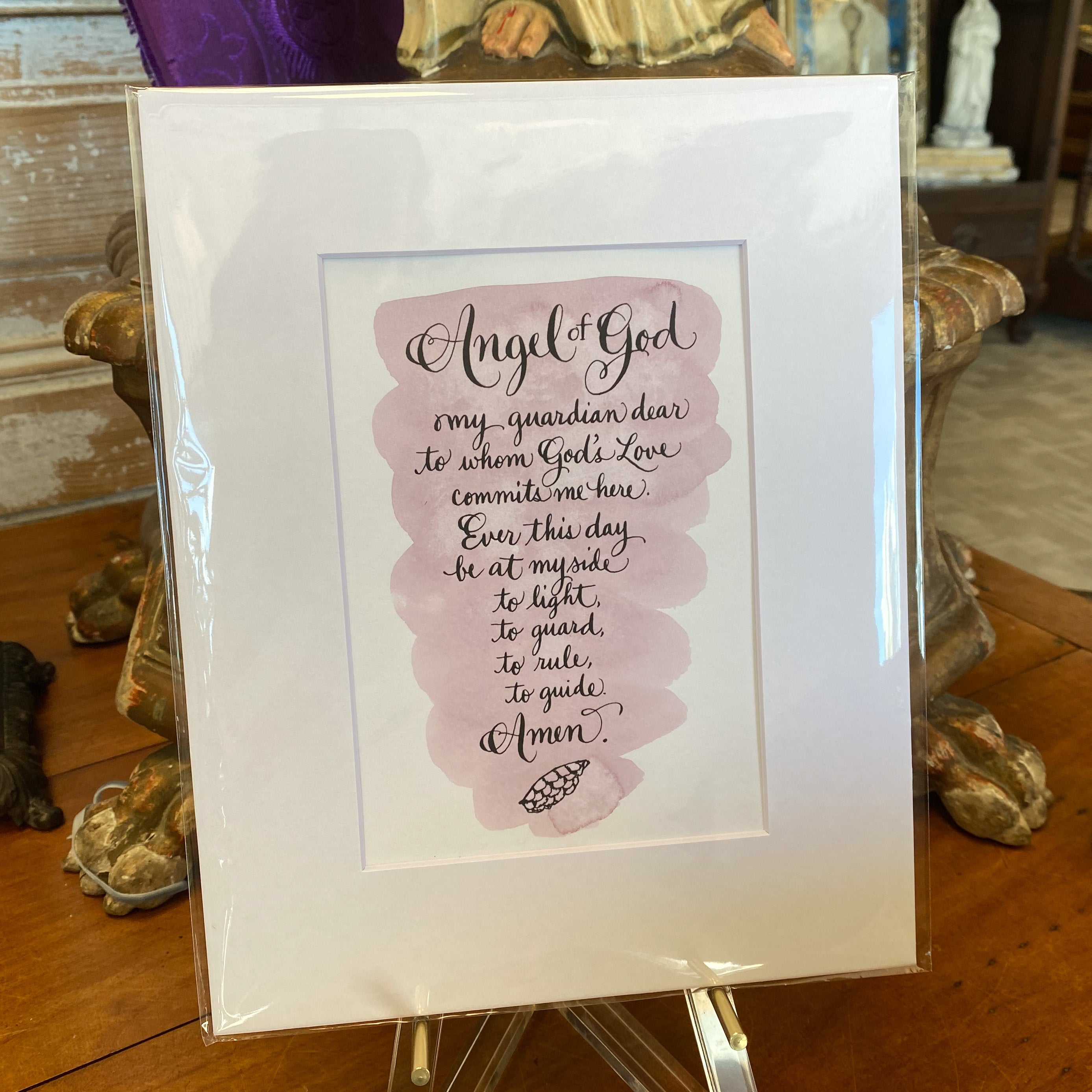 Angel of God Prayer Print