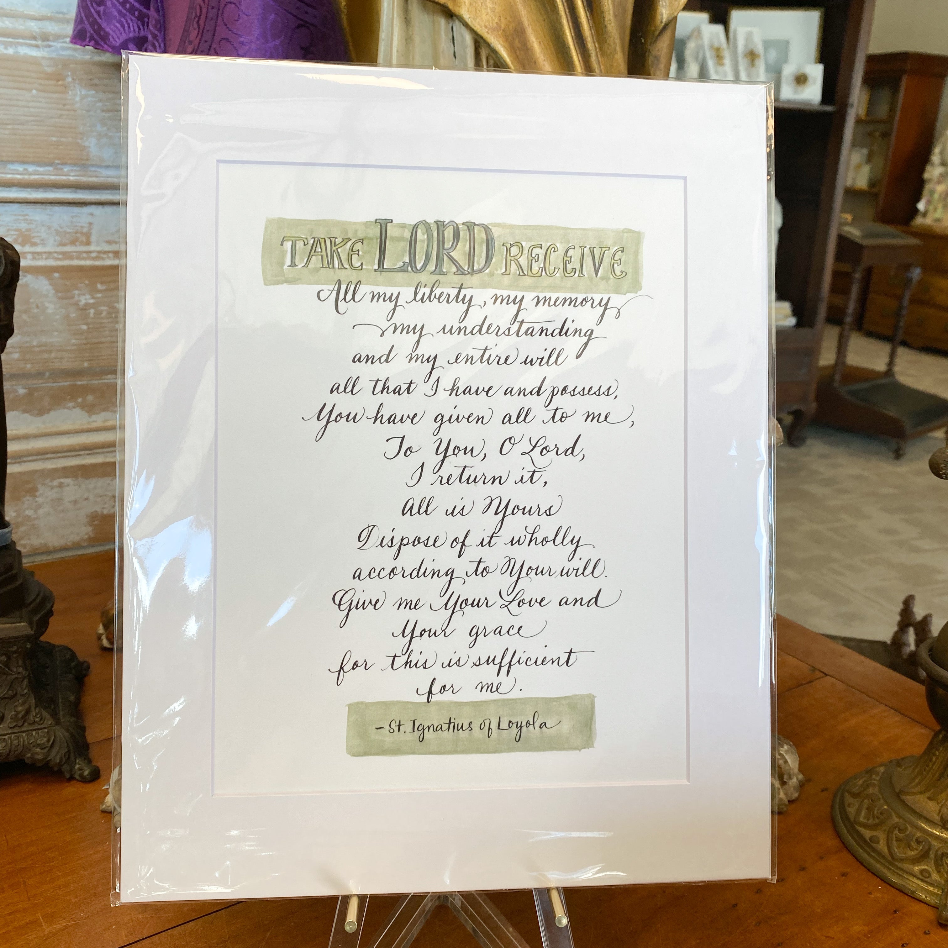 Suscipe (Take Lord, Receive) Print