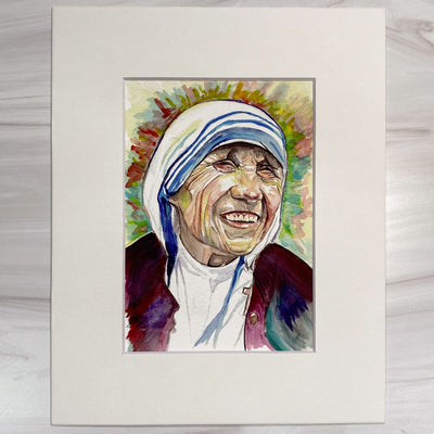 Saint Teresa of Calcutta Watercolor Print Home & Decor Crossroads Collective