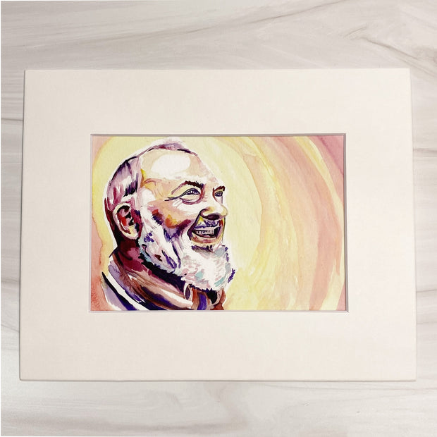 Padre Pio Watercolor Print Home & Decor Crossroads Collective