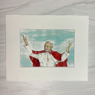John Paul II Watercolor Print Home & Decor Crossroads Collective