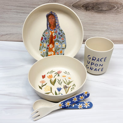 Our Lady of Perpetual Flourishing Children's Tableware Set Crossroads Collective