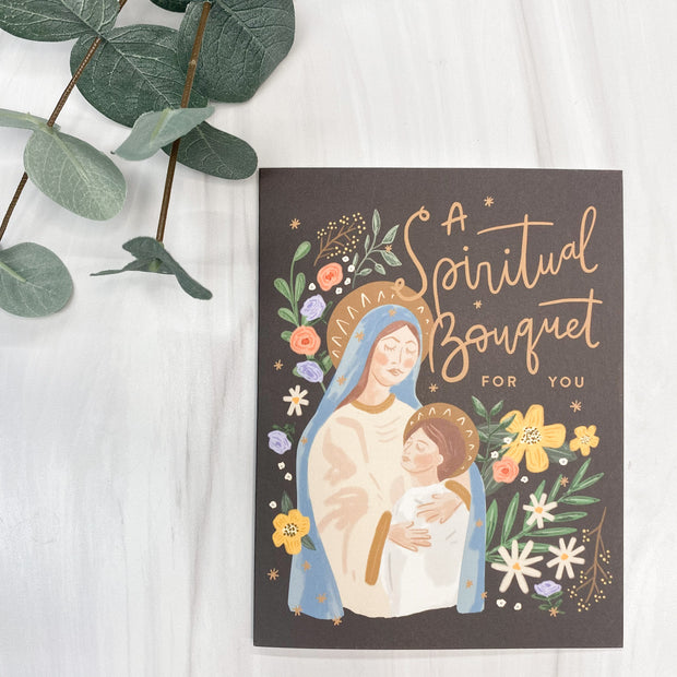 Spiritual Bouquet Card, Mary Cards Crossroads Collective
