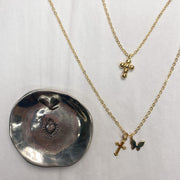 Dainty Cross Necklace Jewelry Crossroads Collective