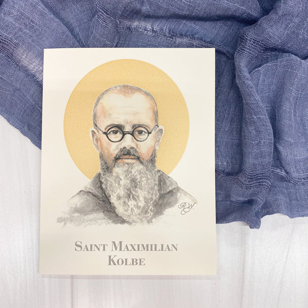 Saint Maximilian Kolbe Notecard with Envelope Cards Crossroads Collective