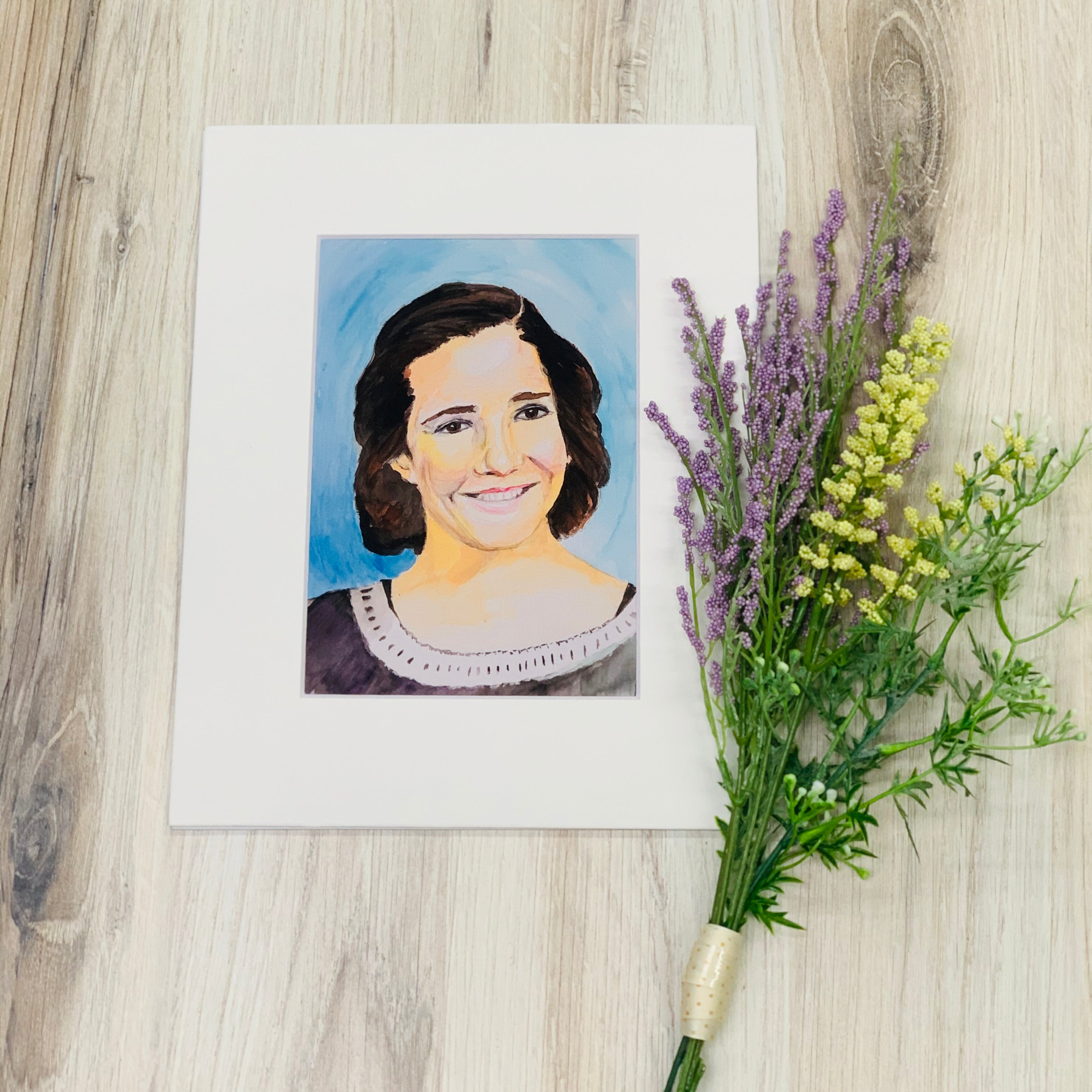 Charlene Richard Watercolor- Matted Arts & Entertainment Crossroads Collective