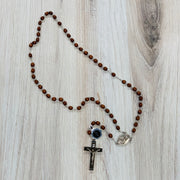 Natural Wood Oval Bead Rosary Rosaries & Praying Crossroads Collective