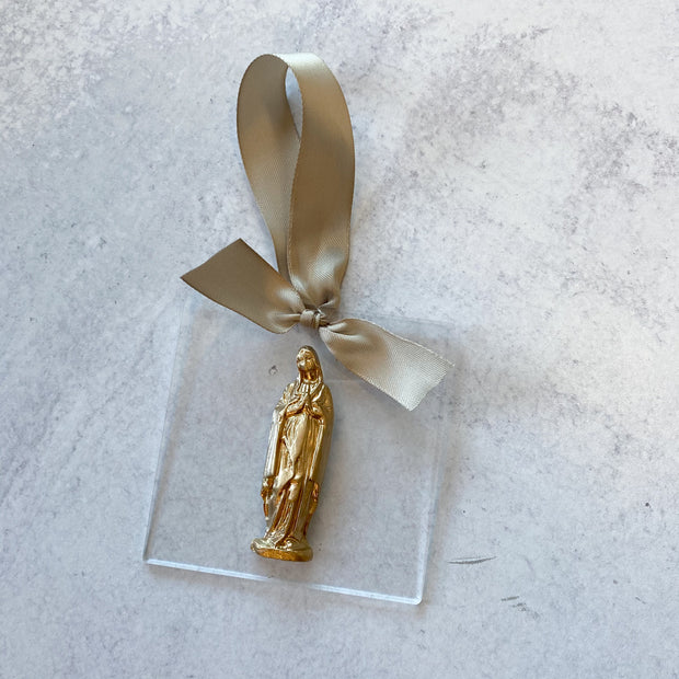 Mother Mary Gold Acrylic Ornament Christmas Crossroads Collective