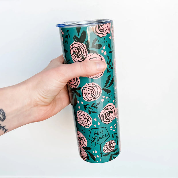 Full of Grace Travel Tumbler Tumblers Crossroads Collective