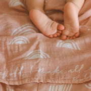 All Things New Swaddle Blanket - Blush Children & Babies Crossroads Collective