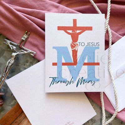 To Jesus Through Mary Notecard