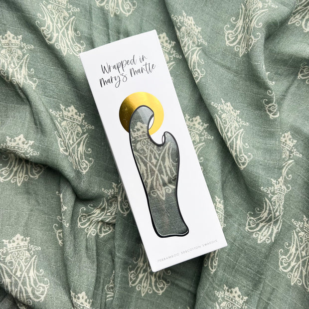 Wrapped in Mary's Mantle Baby Swaddle Crossroads Collective