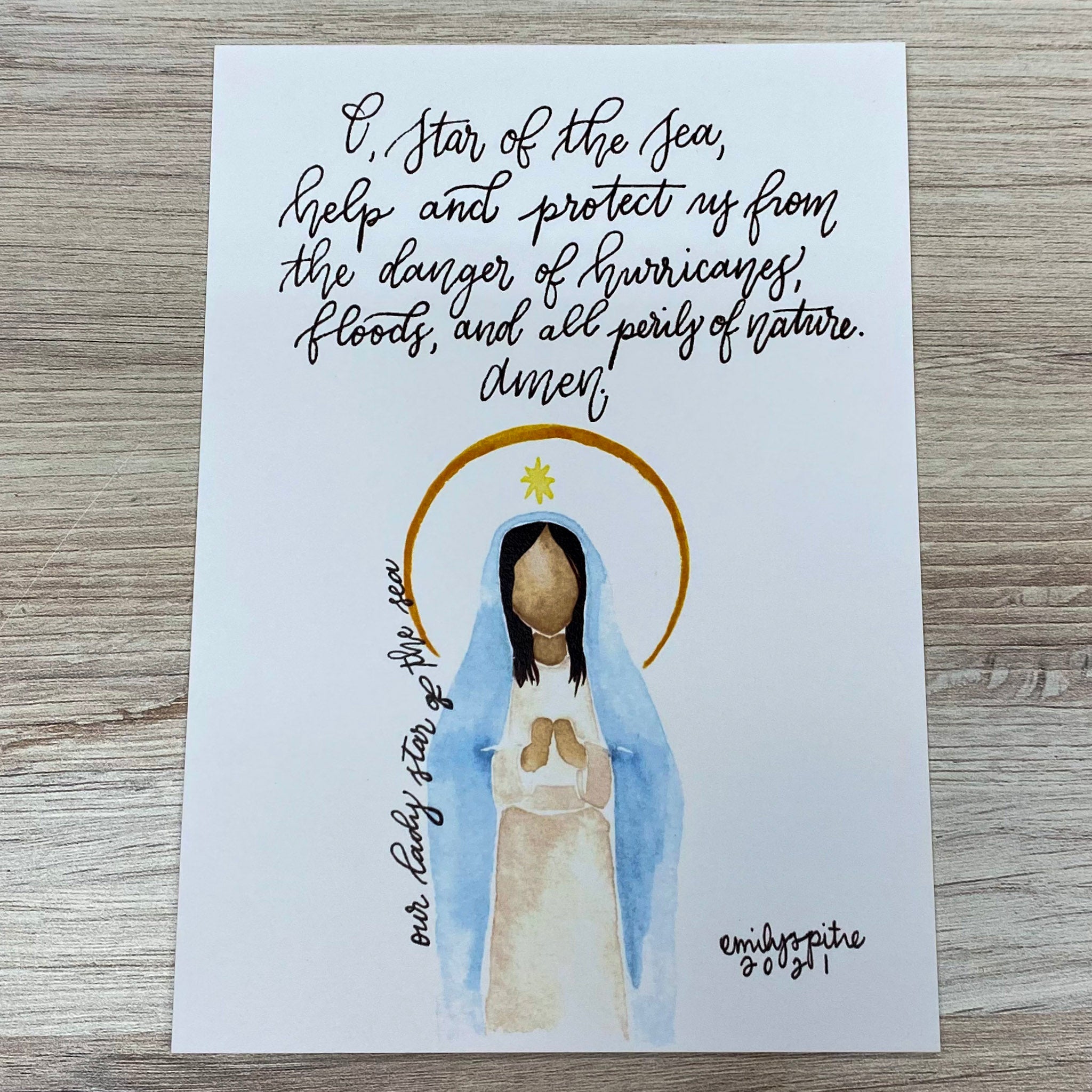 Our Lady Star of the Sea Print No Type Crossroads Collective