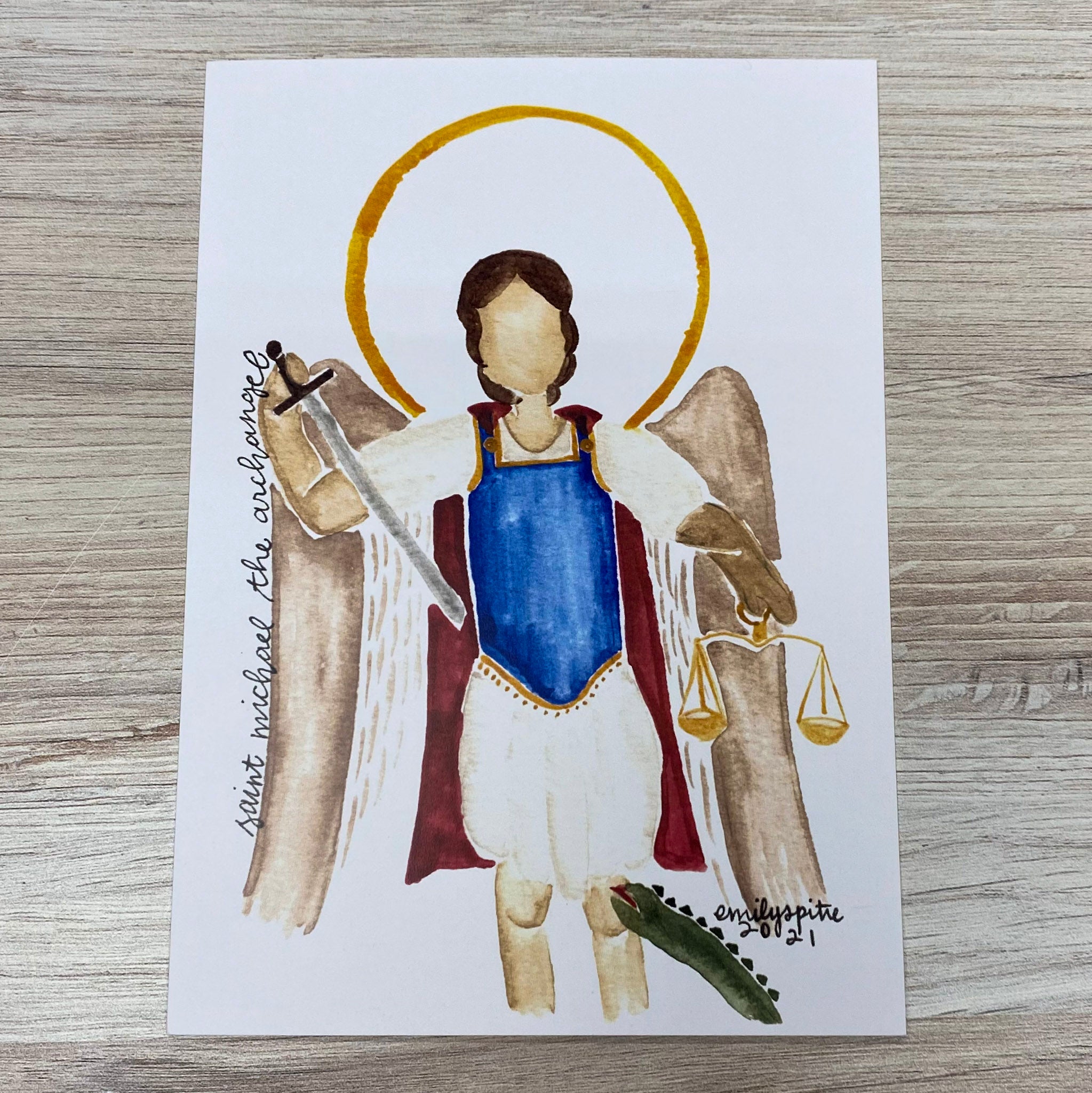 St. Michael the Archangel Print Artwork Crossroads Collective