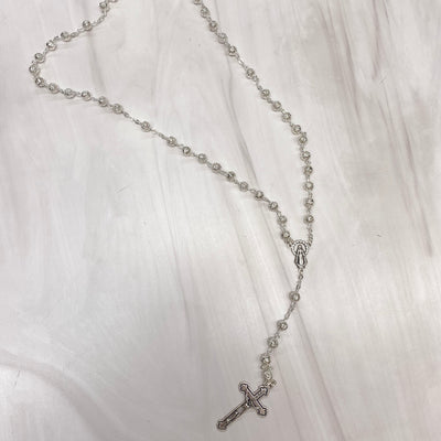 6mm Silver Filigree Bead Rosary Rosary Crossroads Collective