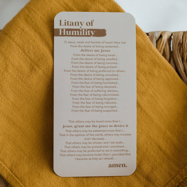 Litany of Humility Prayer Card