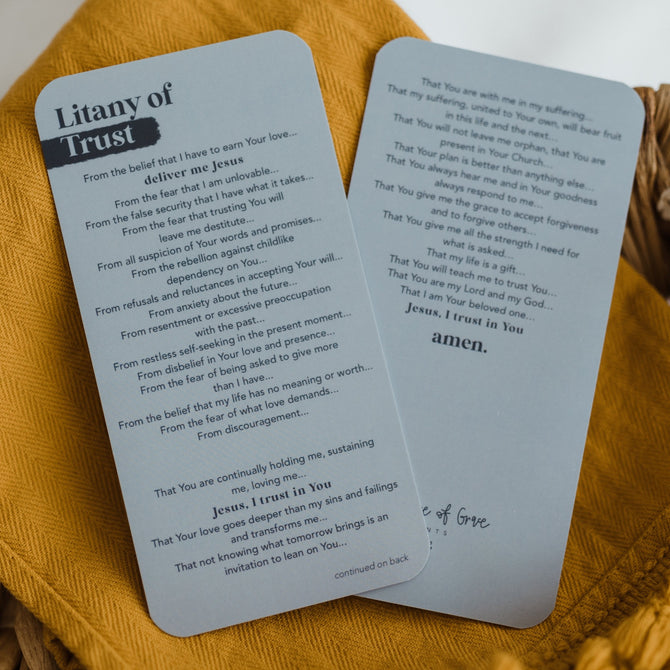 Litany of Trust Prayer Card