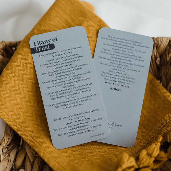 Litany of Trust Prayer Card