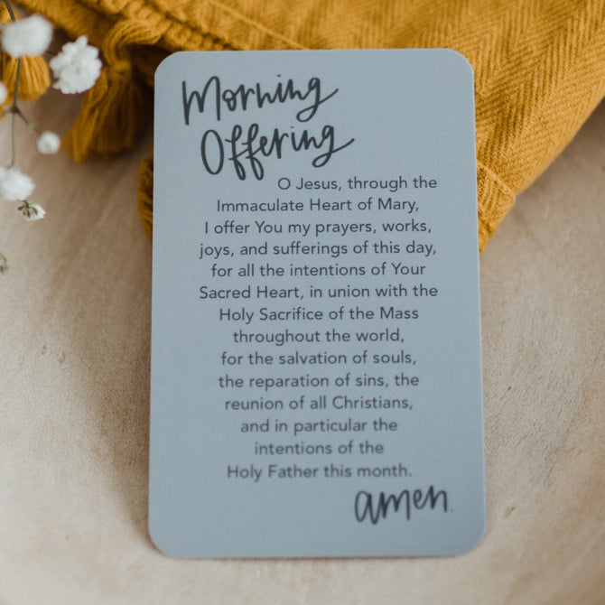 Morning Offering Prayer Card